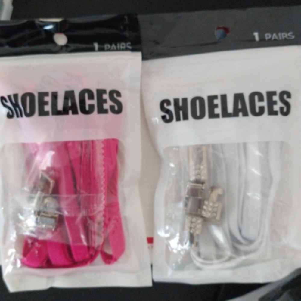 New Shoelaces with Diamond Buckle included
